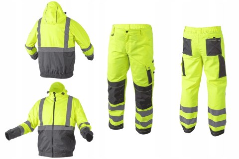 Kurtka ostrzegawcza ocieplana HOEGERT OKER z kapturem rozmiar XL Kurtka ostrzegawcza ocieplana HOEGERT OKER z kapturem rozmiar XL