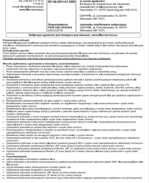 Maska półmaska FFP3 przeciw wirusowa HERMETYCZNA Maska półmaska FFP3 przeciw wirusowa HERMETYCZNA