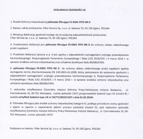 Maska półmaska P3 FFP3 przeciw pyłowa wirusowa Maska półmaska P3 FFP3 przeciw pyłowa wirusowa
