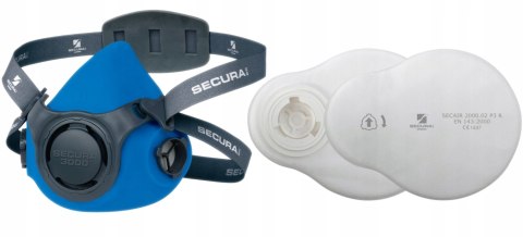 Maska wielorazowa SECURA + filtry P3 R ZESTAW Maska wielorazowa SECURA + filtry P3 R ZESTAW