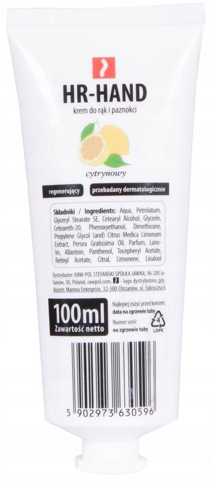 Krem do rąk REIS Regenerujący 100 ml cytrynowy - 10 szt