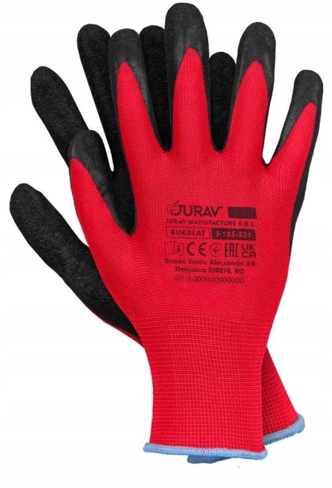 Rękawice Jurav J-BUKALAT CB powlekane latexem rozmiar 9 -240 par Rękawice Jurav J-BUKALAT CB powlekane latexem rozmiar 9 -240 par