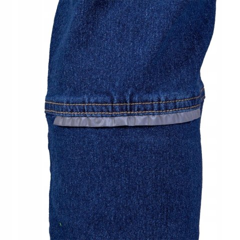 Spodnie jeans robocze do pasa dżinsowe granatowe elastyczne r.58