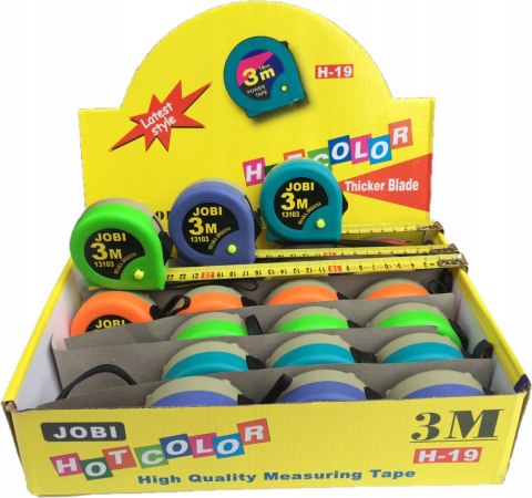 MIARA ZWIJANA JOBI 13103 HOTCOLOR 3 M szerokość taśmy 19 mm 1 szt